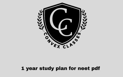 1 year study plan for neet pdf free dowenload | convex classes